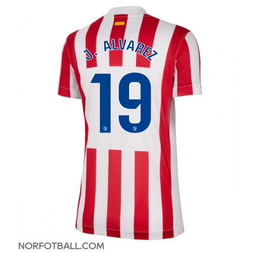 Billige Fotballdrakt Atletico Madrid Julian Alvarez #19 Replika Hjemmedrakt Dame 2025-26 Kortermet Billige Fotballdrakt Atletico Madrid Julian Alvarez #19 Replika Hjemmedrakt Dame 2025-26 Kortermet